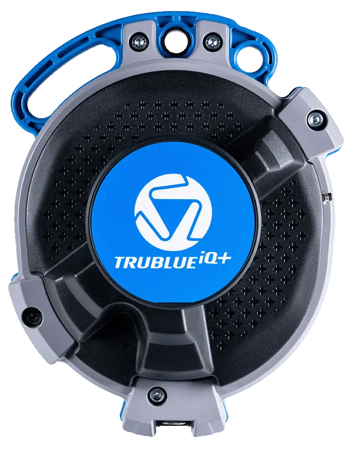 TRUBLUE iQ+ Auto Belay device featuring advanced catch-and-hold technology for enhanced climbing safety and performance.