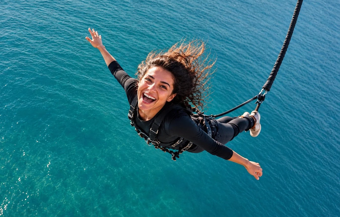 Bungee at Yas Bay overlooking Yas Bay Waterfront